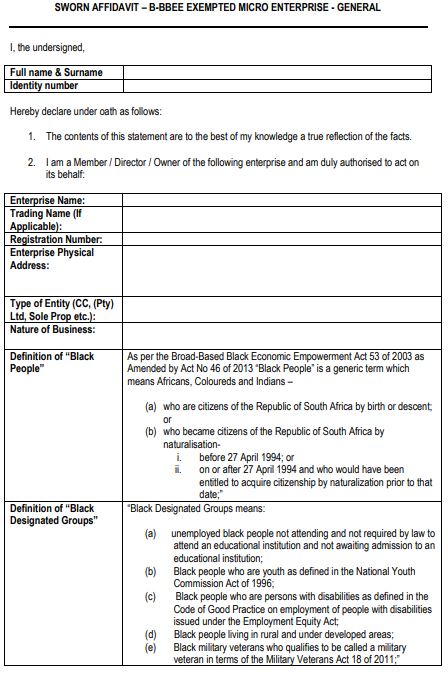 New B BBEE Affidavit Harbour Associates