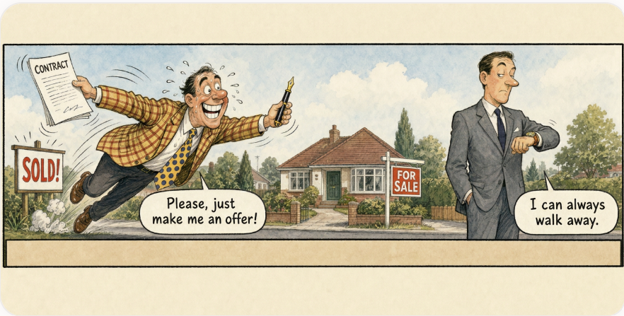 The seller always wants to sell!